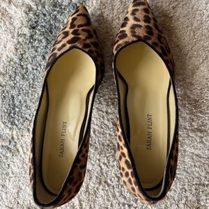 Sarah Flint Leopard Print Heels Sz 39 ( US smaller. Sz 8 )